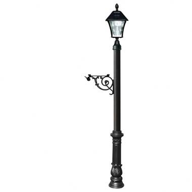 Qualarc Lewiston Mailbox Post System Solar Light | Wayfair